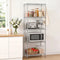 Kitchen Rack 5‑Tier 60×35×150cm – Metal Storage Shelving Unit, 50kg/Tier, Silver