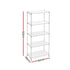 Kitchen Rack 5‑Tier 60×35×150cm – Metal Storage Shelving Unit, 50kg/Tier, Silver