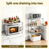 Kitchen Rack 5‑Tier 60×35×150cm – Metal Storage Shelving Unit, 50kg/Tier, Silver