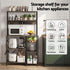 5-Tier Kitchen Rack with Power Outlets 90CMX153CM Microwave Storage Shelf