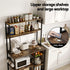 5-Tier Kitchen Rack with Power Outlets 90CMX153CM Microwave Storage Shelf