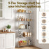 5‑Tier Metal Kitchen Rack – 90×35×182cm, 75kg/Tier, Heavy‑Duty Storage