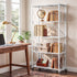 5-Tier Foldable Kitchen Bakers Rack 71x160cm Microwave Stand White
