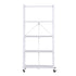 5-Tier Foldable Kitchen Bakers Rack 71x160cm Microwave Stand White