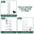5-Tier Foldable Kitchen Bakers Rack 71x160cm Microwave Stand White