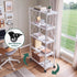 5-Tier Foldable Kitchen Bakers Rack 71x160cm Microwave Stand White