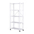 5-Tier Foldable Kitchen Bakers Rack 71x160cm Microwave Stand White
