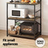 Artiss 6-Tier Kitchen Rack with 6 Hooks Microwave Storage Shelf 80cm x 167cm