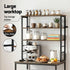 Artiss 6-Tier Kitchen Rack with 6 Hooks Microwave Storage Shelf 80cm x 167cm