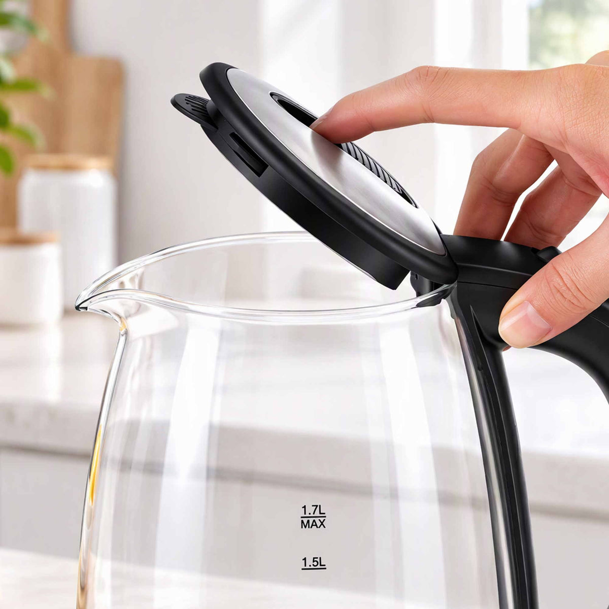 Devanti 1.7L Glass Electric Kettle