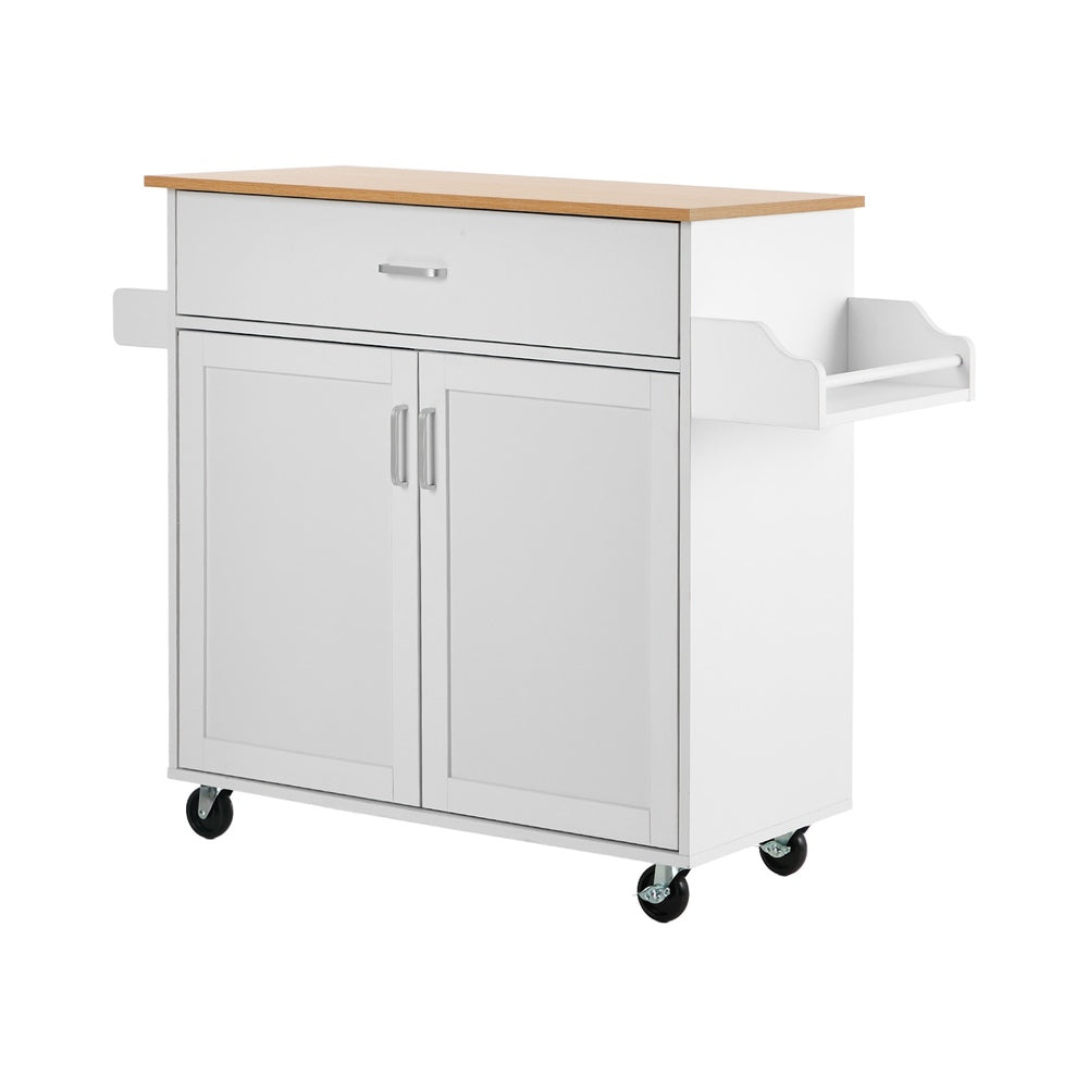 Kitchen Trolley Rolling Storage Cart with Drawer & Towel Rack