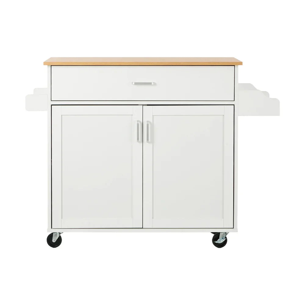 Kitchen Trolley Rolling Storage Cart with Drawer & Towel Rack