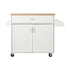 Kitchen Trolley Rolling Storage Cart with Drawer & Towel Rack