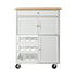 Kitchen Trolley Rolling Serving Cart Drawer w/ Wine Racks