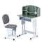 Kids Study Desk Chair Set Adjustable Ergonomic Table LED Lamp Green