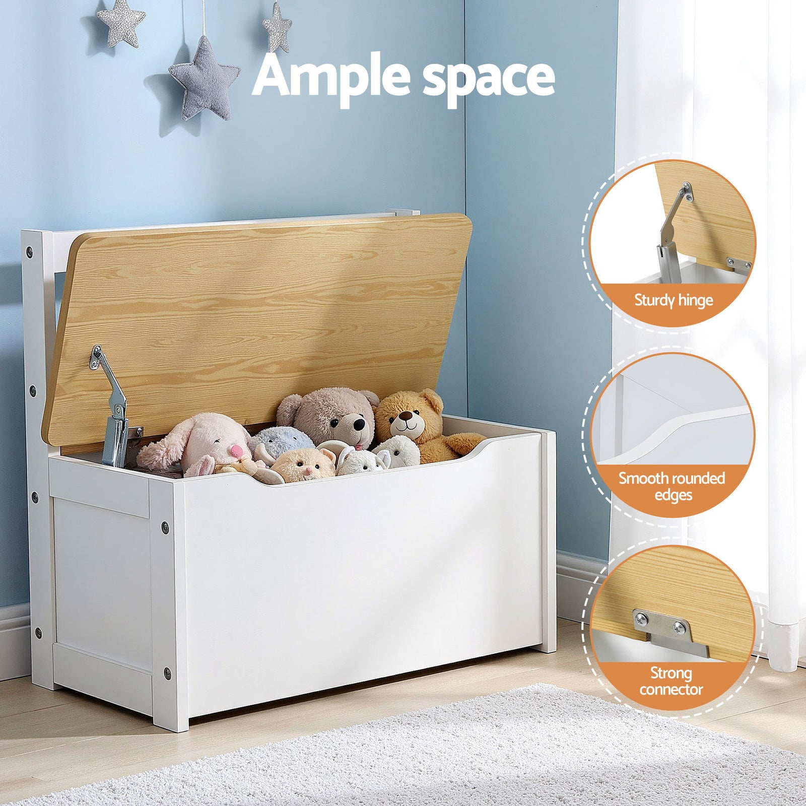 2 in 1 Kids Table and Chair Set, Activity Table with Storage Bench and 2 Chairs for Reading, Drawing, Writing, Snack Time & Arts Crafts, 4 PCS Toddler Table and Chair Set, Natural