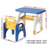 Kids Table and Chair Set HDPE Toddler Activity Play Set Blue/Yellow