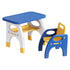 Kids Table and Chair Set HDPE Toddler Activity Play Set Blue/Yellow