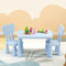 Kids Table and 2 Chairs Set Blue PP Play Study Furniture Set