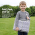 Kids Travel Tray Car Seat Lap Desk Portable Car Desk Organiser for Car & Airplane Grey