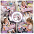 Kids Travel Tray Car Seat Lap Desk Portable Car Desk Organiser for Car & Airplane Pink