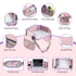 Kids Travel Tray Car Seat Lap Desk Portable Car Desk Organiser for Car & Airplane Pink