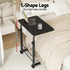 Artiss Adjustable Mobile Laptop Desk Rolling Bedside Table with Wheels Black