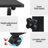 Artiss Adjustable Mobile Laptop Desk Rolling Bedside Table with Wheels Black