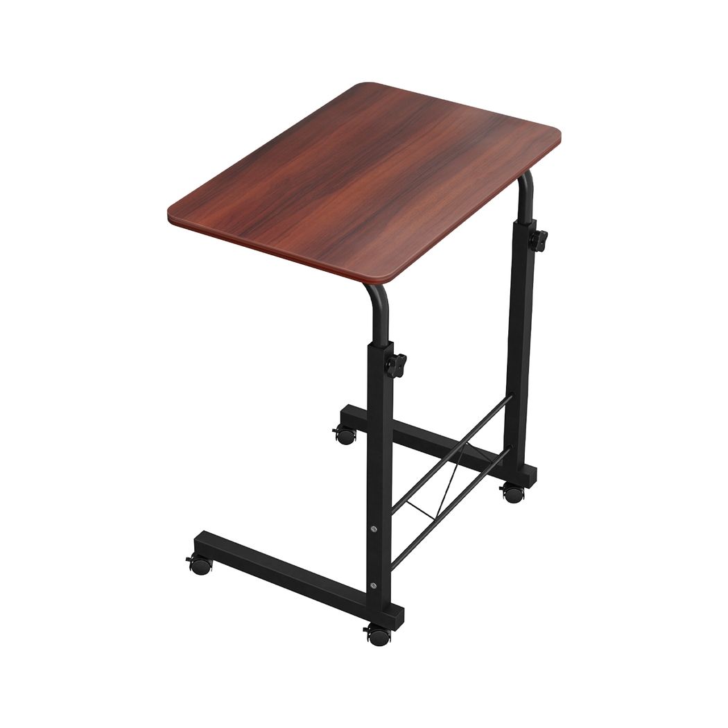 Artiss Mobile Laptop Desk Adjustable Height Stand Table Sofa Bed Dark Wood