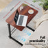 Artiss Mobile Laptop Desk Adjustable Height Stand Table Sofa Bed Dark Wood