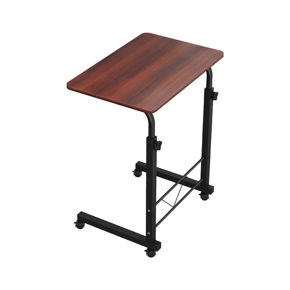 Artiss Mobile Laptop Desk Adjustable Height Stand Table Sofa Bed Dark Wood