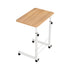 Artiss Adjustable Mobile Laptop Desk Rolling Bedside Table with Wheels Wood