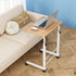 Artiss Adjustable Mobile Laptop Desk Rolling Bedside Table with Wheels Wood