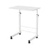 Adjustable Mobile Laptop Desk Rolling Computer Table White