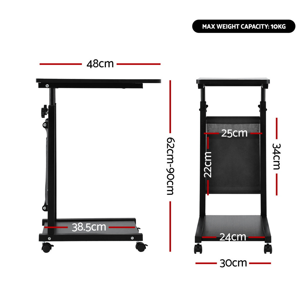 Laptop Desk Height Adjustable Mobile Workstation Computer Desks 48CM Black