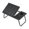 Artiss Foldable Laptop Bed Table, Adjustable Tilt Lap Desk with Cup Holder Black