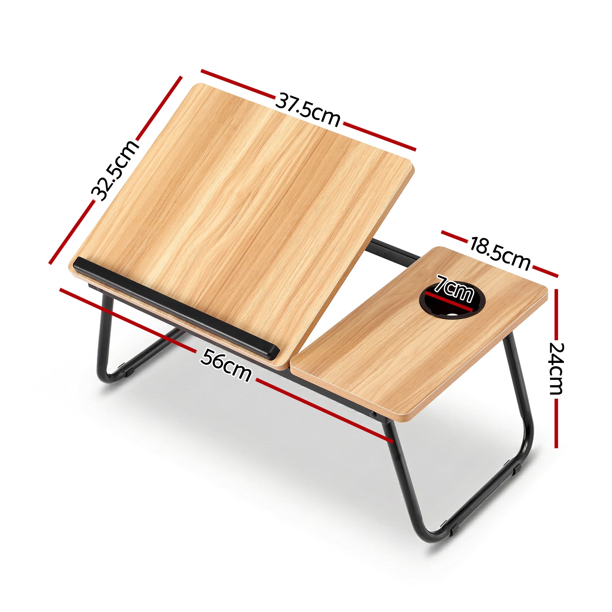 Laptop Desk Bed Table Foldable Portable Desktop Oak