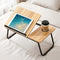 Foldable Laptop Bed Desk Table Oak Portable Adjustable Study Work Tray