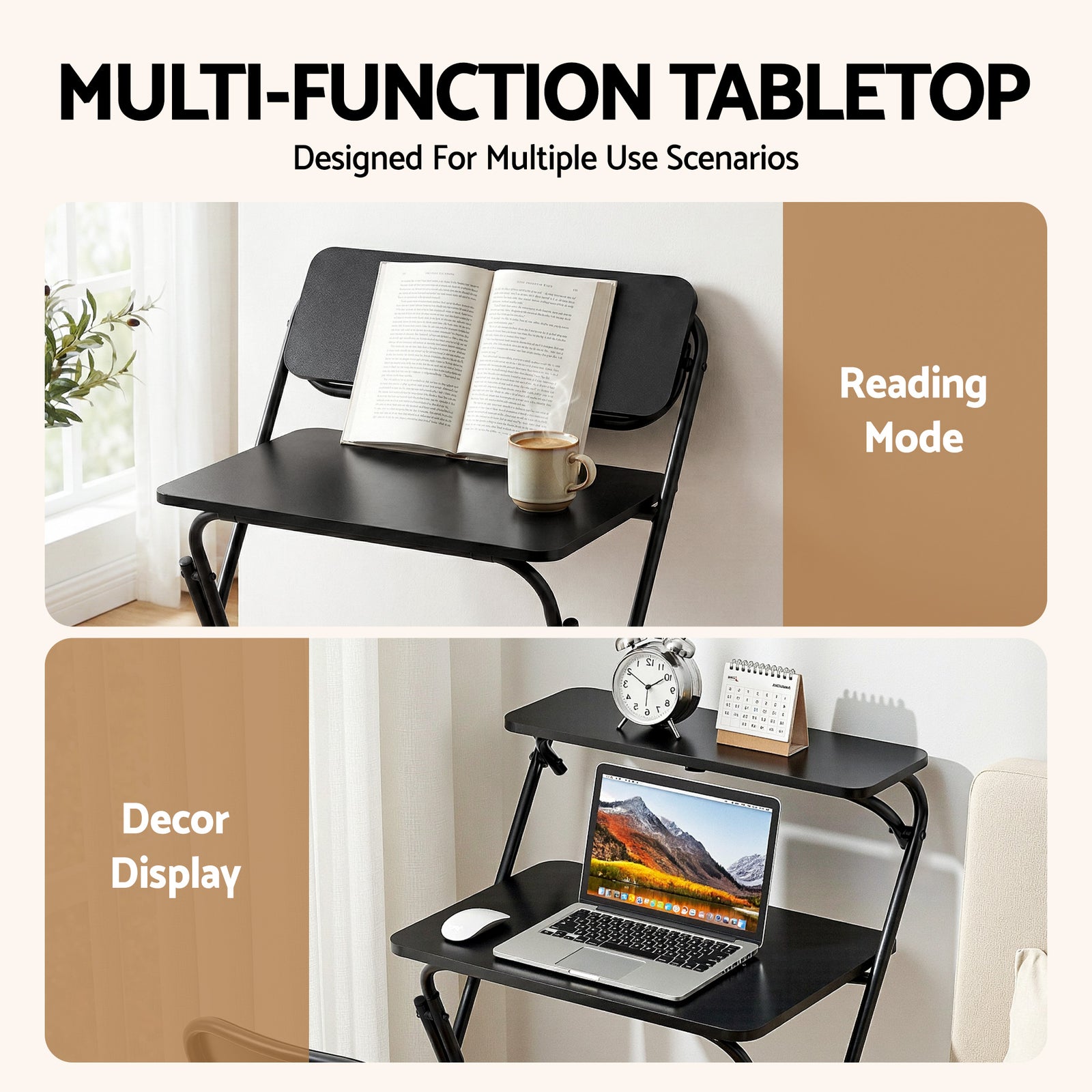 Laptop Desk Foldable Study Desk Home Office Black