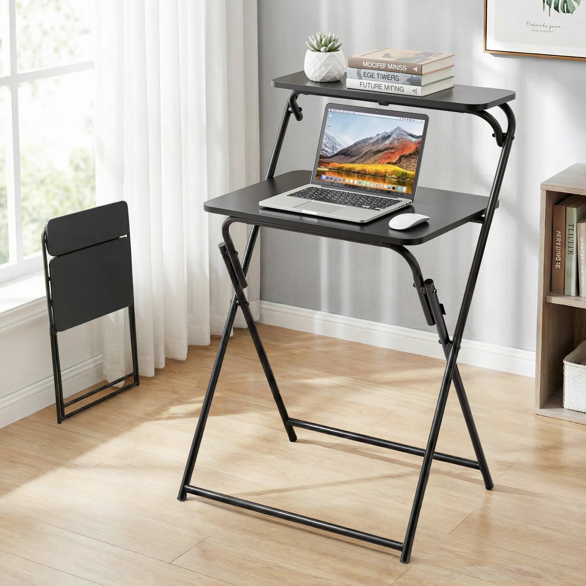 Laptop Desk Foldable Study Desk Home Office Black