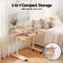 Artiss Mobile Laptop Desk Set 2-In-1 C-Shaped Nesting Table Oak