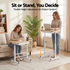 Artiss Adjustable Laptop Desk 60x40cm, Mobile Bedside Table with Storage, Wood