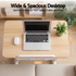 Artiss Adjustable Laptop Desk 60x40cm, Mobile Bedside Table with Storage, Wood