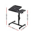 Artiss Mobile Laptop Desk with USB Cooler Adjustable Rolling Table Black Stand