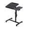 Mobile Laptop Desk Adjustable Standing Rolling Table Black Workstation