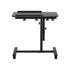 Mobile Laptop Desk Adjustable Standing Rolling Table Black Workstation