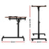 Artiss Mobile Laptop Desk Adjustable Height Rolling Stand Walnut Bed Table