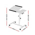 Artiss Mobile Laptop Desk Adjustable Standing Rolling Table White Study Workstation