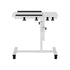 Artiss Mobile Laptop Desk Adjustable Standing Rolling Table White Study Workstation