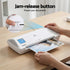 A4 Laminator Machine, Hot & Cold Thermal Fast Lamination Anti-Jam Laminator for Office School Home Document Photo Card Handmade A4 A5 A6, White